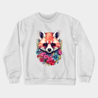 Flowery Fox Crewneck Sweatshirt